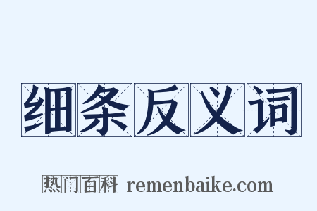 细条反义词是什么意思的图片